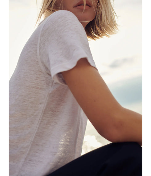 The Linen Perfect Tee - White.