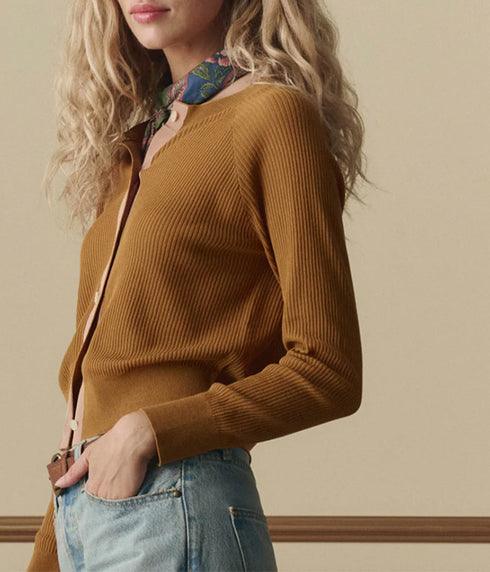 The Dainty Cardigan - Suntan