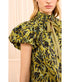 Estela Short Sleeve Cotton Top - Chartreuse