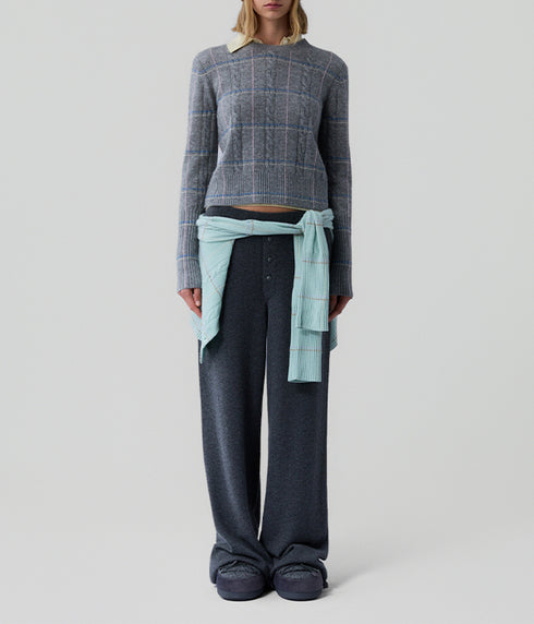 The Shrunken Check Crew - Heather Grey Combo