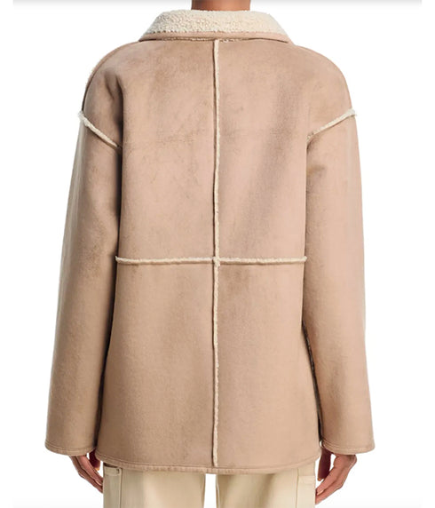 Shona Reversible Faux Sherling Jacket - Sand