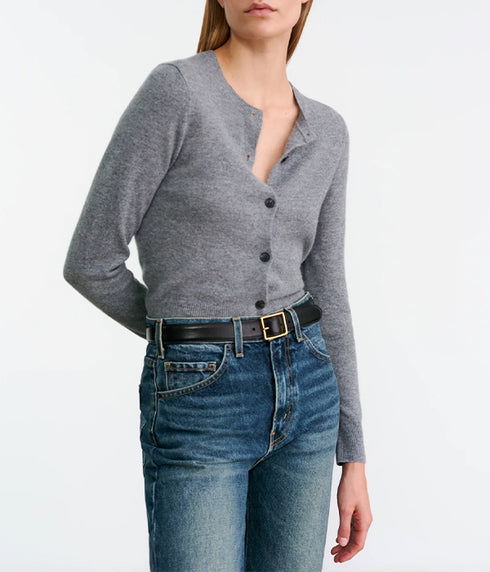 March Cashmere Cardigan - Grey Medium Melange