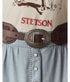 The Tooled Waist Belt - Brown w/ Silver