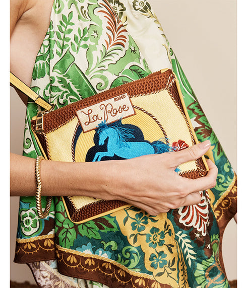 Ace Horse Embellished Clutch