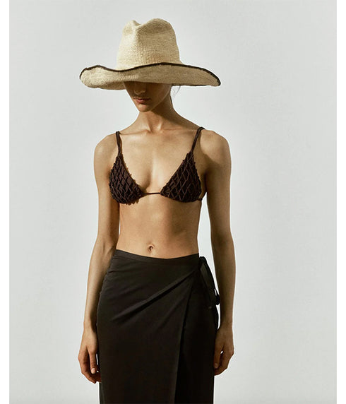 Waverly Packable Hat - Beach/Walnut