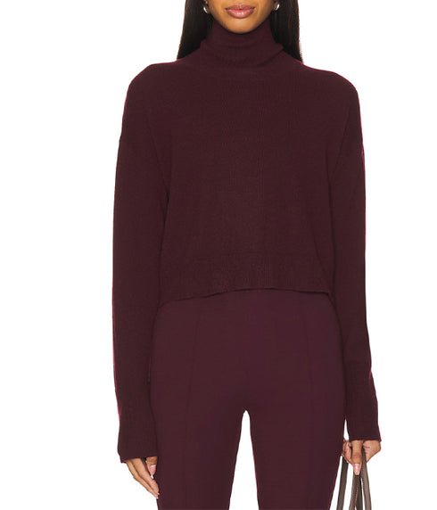 Sable Turtleneck Sweater - Bordeaux