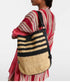 Bayia Raffia Bag - Black/Natural