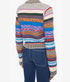 The Extra Crop Jumper - Red Ivory Blue Multi Stripe