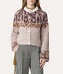 Jacquard Cardigan In Baby Alpaca Wool - Blush