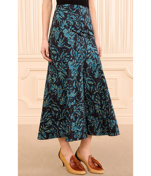 Clarisse Trumpet Midi Skirt - Midnight