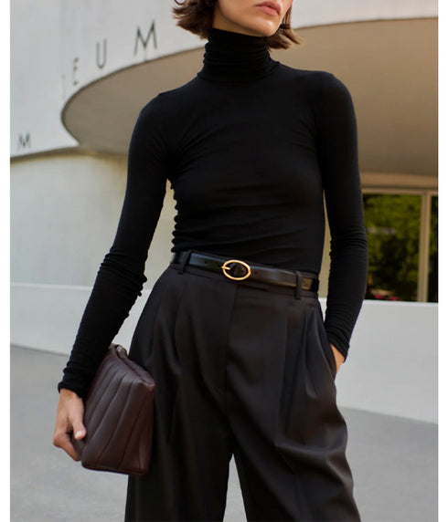 The Cashmere Turtleneck - Black