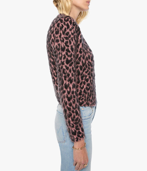 The Baby Peek-A-Boo Cardigan - Black/Pink
