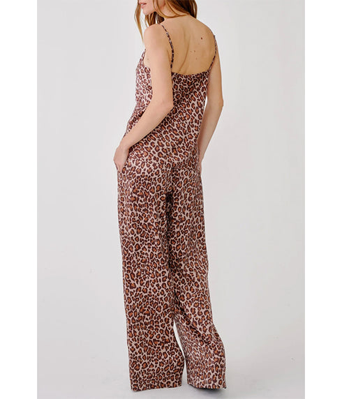Brynn High Rise Pull On Pants - Leopard