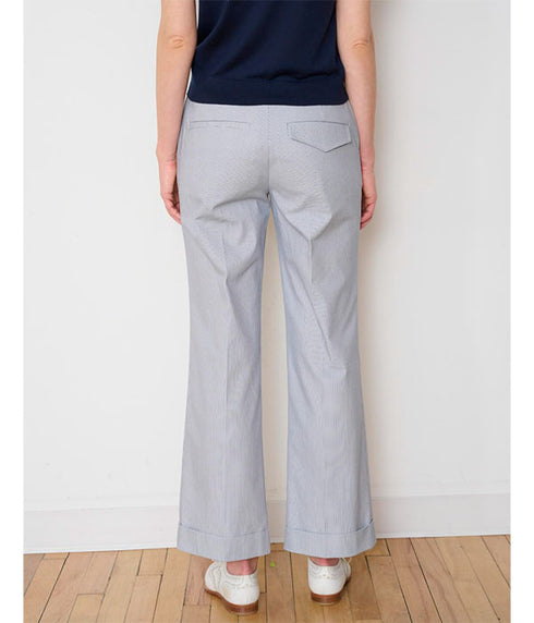 The Parker Pant - Navy Pinstripe