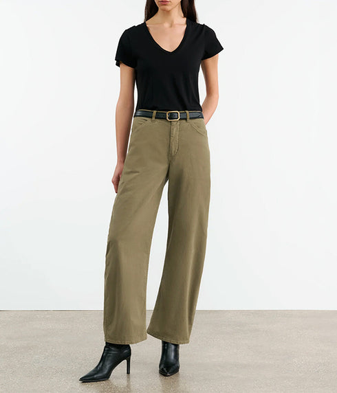 Tribeca Cotton Pant - Vine