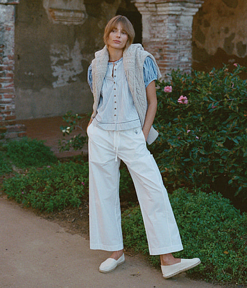 Laila Top - Blue Stripe