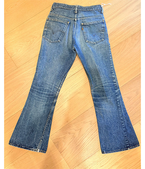 Vintage USA 646 Talon 42 Zipper Orange Tab 70's Bell Bottom Denim Jeans I - 29" x 30"