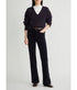 Softest Silk Cashmere V-Neck Sweater - Leo Floral Midnight