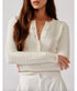 Charlotte Slim Cashmere Cardigan - Gardenia