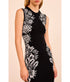 Liana Jacquard Midi Dress - Noir