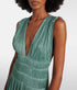 Tasneem Deep V Gown - Sea Glass