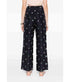 “Petites Fleurs” Embroidered Silk Pants - Midnight