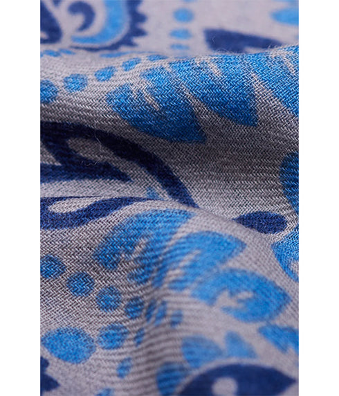 Bandana Wool Silk - Blue Stone