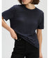 The Linen Perfect Tee - Navy