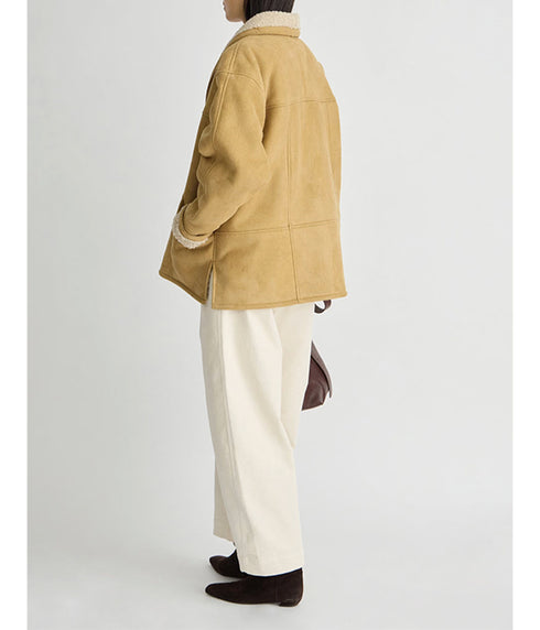 Aspen Shearling Reversible Coat - Tan