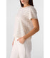 Lovey Tee- Bone/Grey Stripe