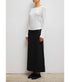 Pointelle Slim Fit Long Sleeve Tee - White
