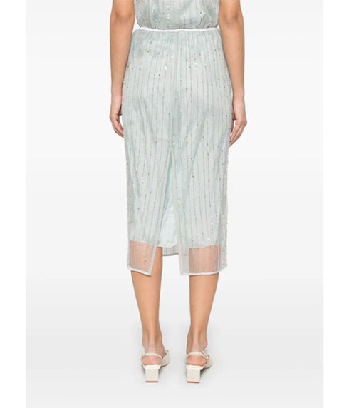 Crystal Embellished Midi Skirt - Firefly