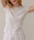 The Pointelle Baby Tee - Powder