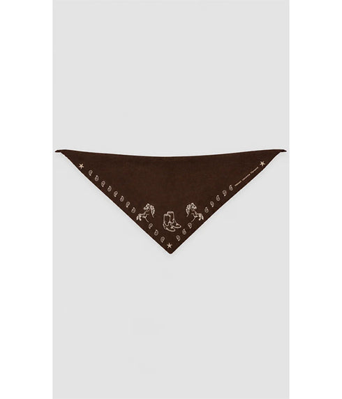 Rodeo Merino Triangle Scarf - Chocolate