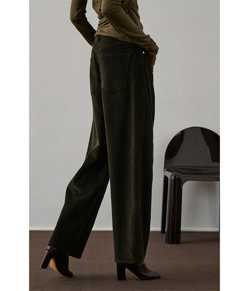 Gunter Corduroy Trousers - Military