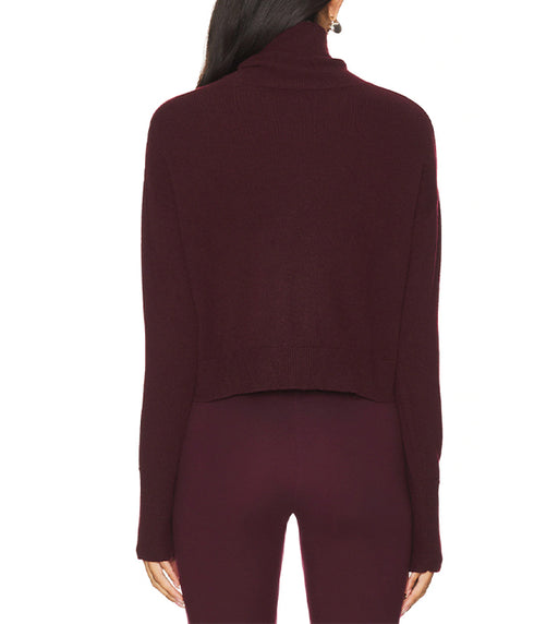 Sable Turtleneck Sweater - Bordeaux