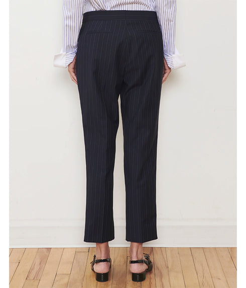 The Windsor Trouser - Midnight Pinstripe