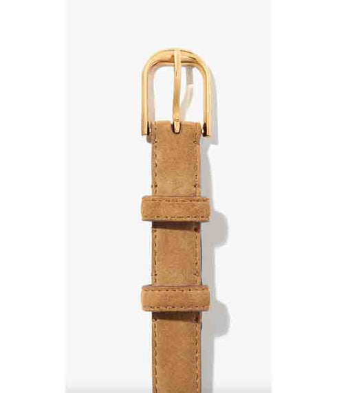 Jane Suede Belt - Matora with Gold Buckle