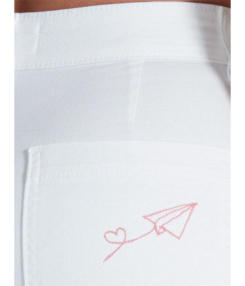 Sailor Twill Jeans - ivory Go Fly Embroidery