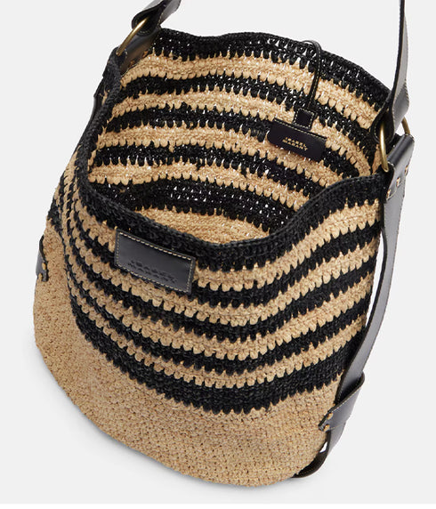 Bayia Raffia Bag - Black/Natural