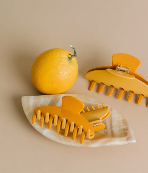 Hair Claw Clip 5" - Two Tone Citrus