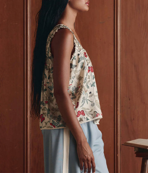 The Victorian Pleat Tank - Floating Butterflies