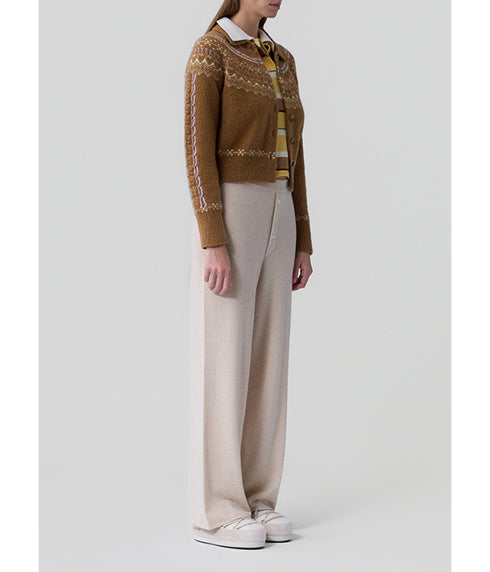 The Cloud Chalet Cardigan - Almond Combo