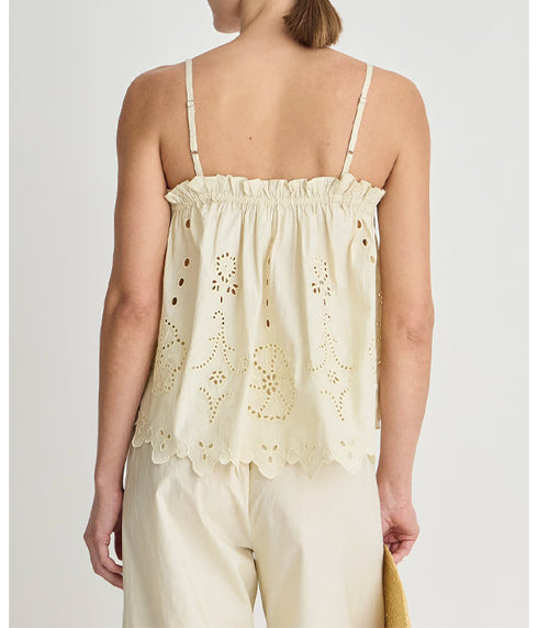 Embroidered Cami Top - Ecru