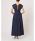 In Full Bloom Dress - Navy Cotton Taffeta