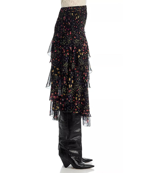 Brigette Skirt - Black/Ecru