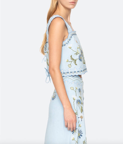 Audra Tank Top - Baby Blue