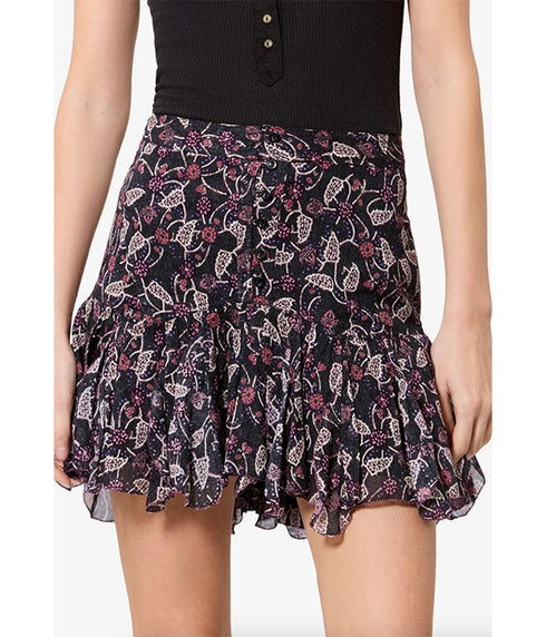 Daneen Skirt - Black/Raspberry