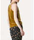 Velvet V-Neck Sleeveless Top - Antique Gold