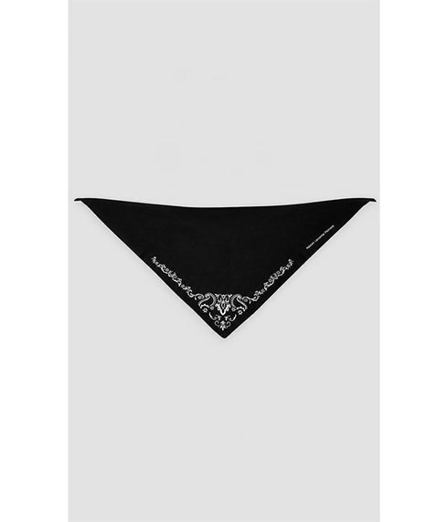 Bandana Merino Triangle Scarf - Black